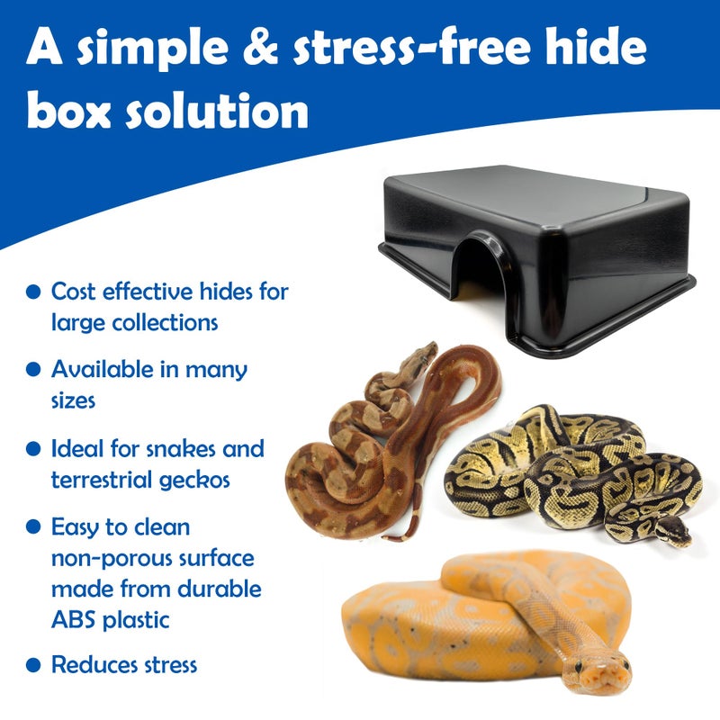 Pangea Reptile Hide Box (F - X-Large 16.25"x11"x4.5") - Fits Most Cages 2'x4' and up, Usable as Snake Tank Accessories, Good for Ball Python, Boas, Kingsnake - Image 3
